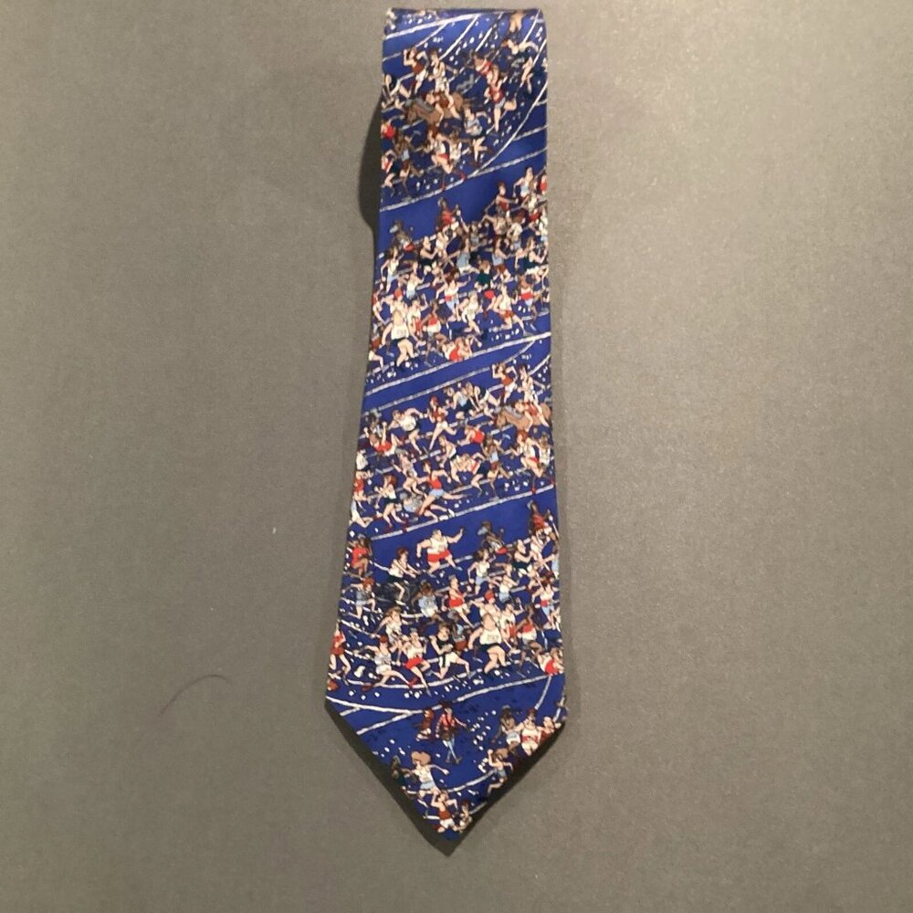 VTG Where's Waldo by Schreter Silk Hand Finished Neck Tie 1992 Made IN USA
